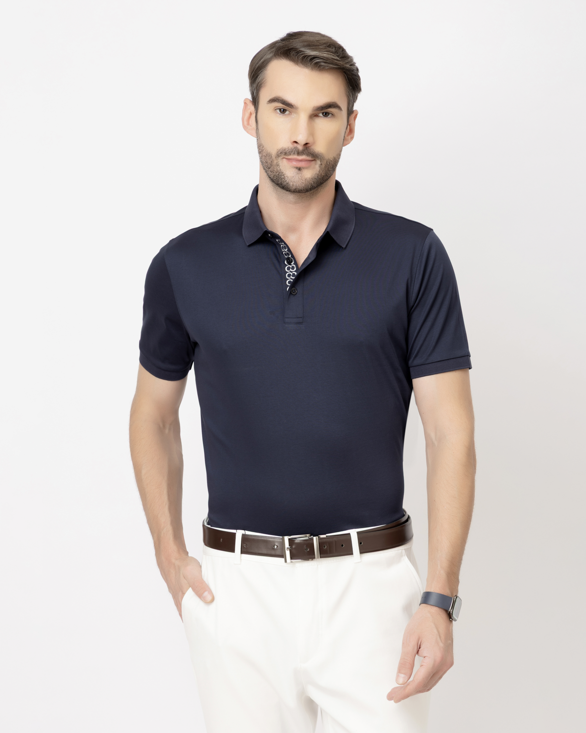 Statement Placket DKNavy Polo