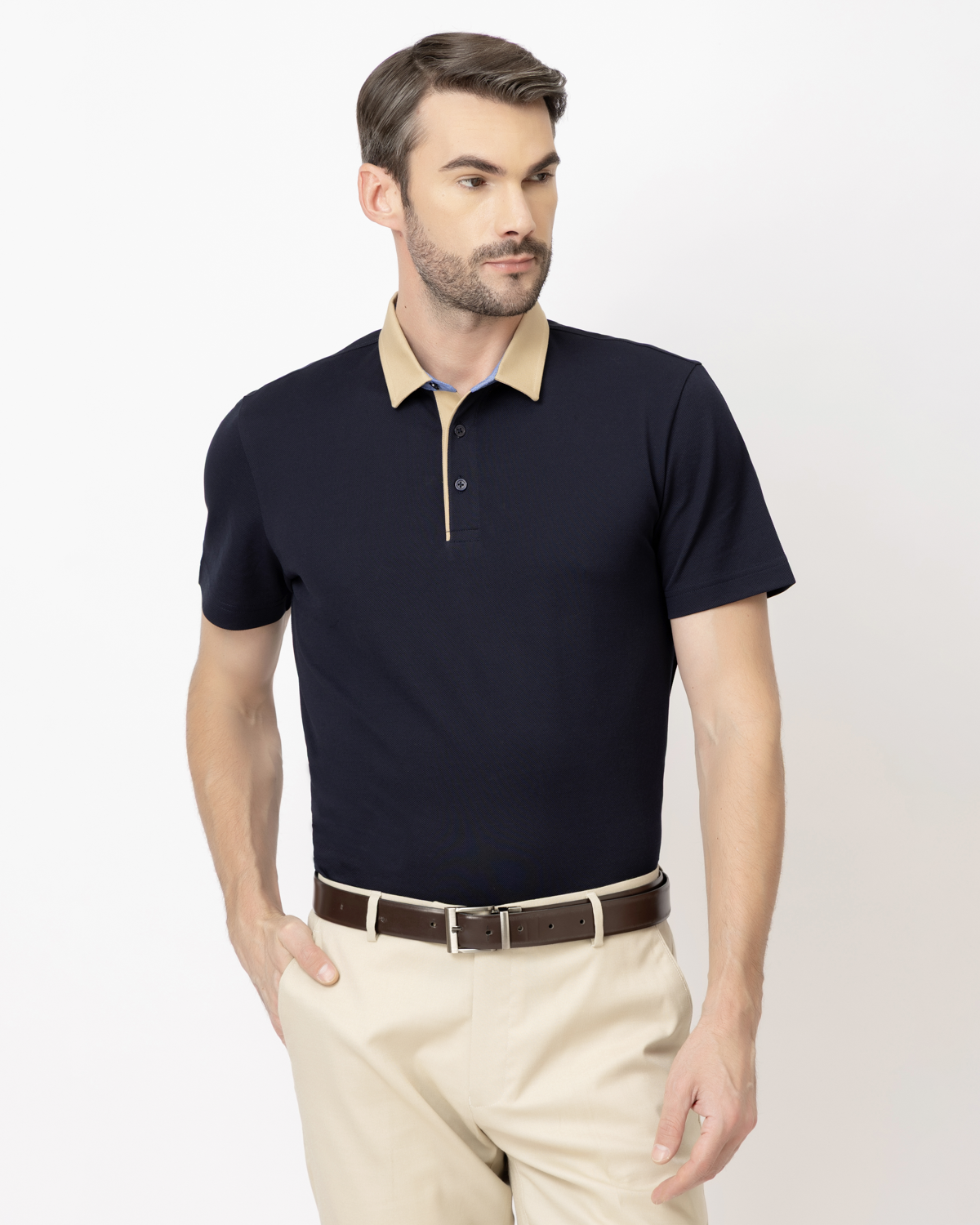 DKNavy n Beige Polo
