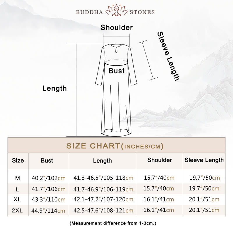 Buddha Stones 2Pcs Solid Color Midi Dress Wide Leg Pants Meditation Spiritual Zen Practice Yoga Dance Clothing