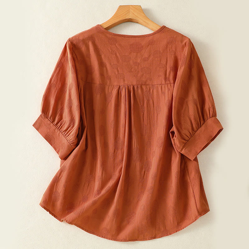 Buddha Stones 2pcs Plain Women's Short Sleeve Shirt Harem Pants Meditation Clothing Set
