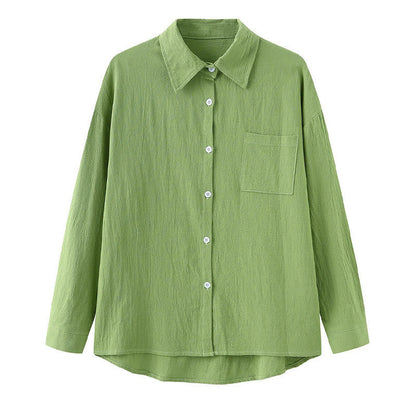 Buddha Stones 2Pcs Long Sleeve Shirt Top With Pockets Drawstring Capri Pants Meditation Cotton Clothing Women's Set