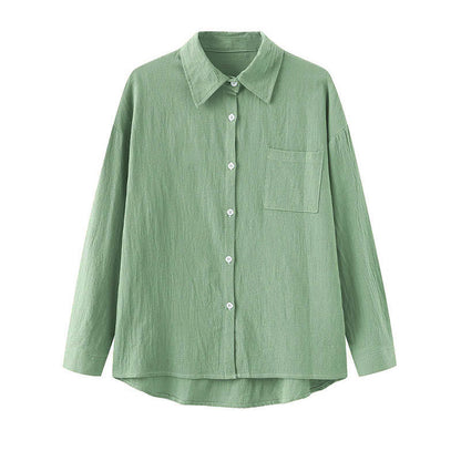 Buddha Stones 2Pcs Long Sleeve Shirt Top With Pockets Drawstring Capri Pants Meditation Cotton Clothing Women's Set