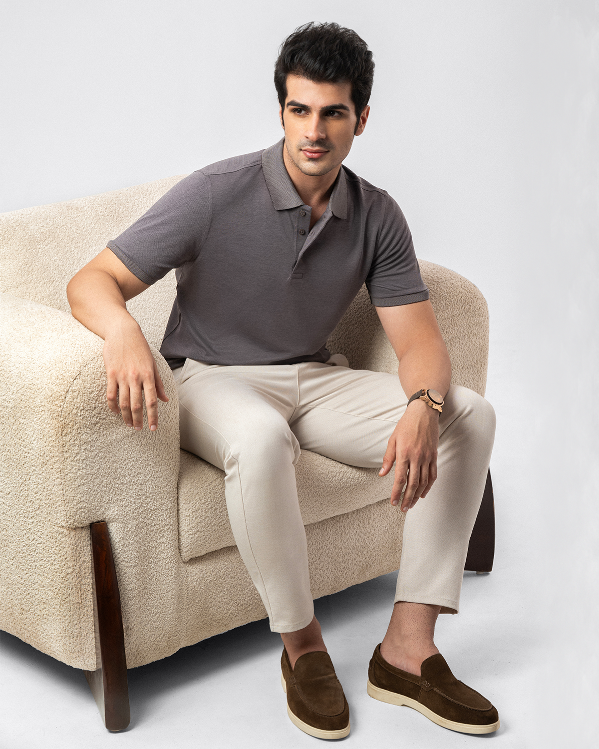 Dapper Polo Shirt in Grey