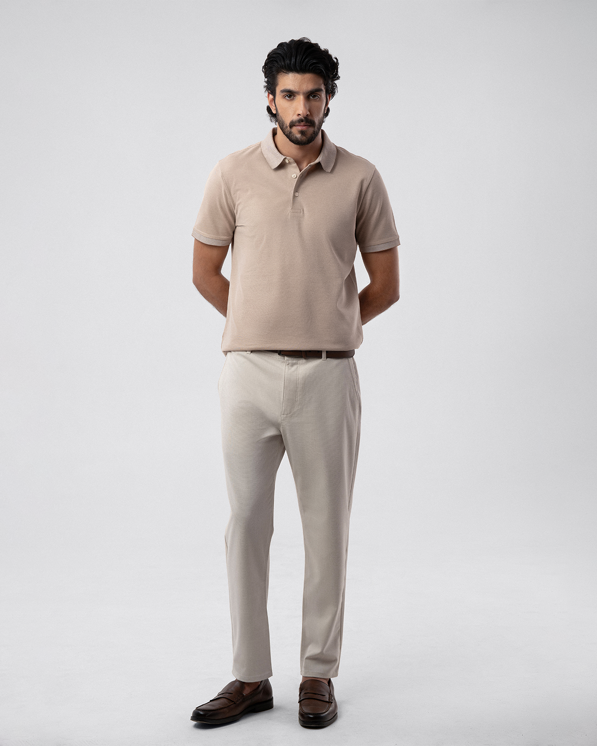 Brilliant Beige Polo Shirt