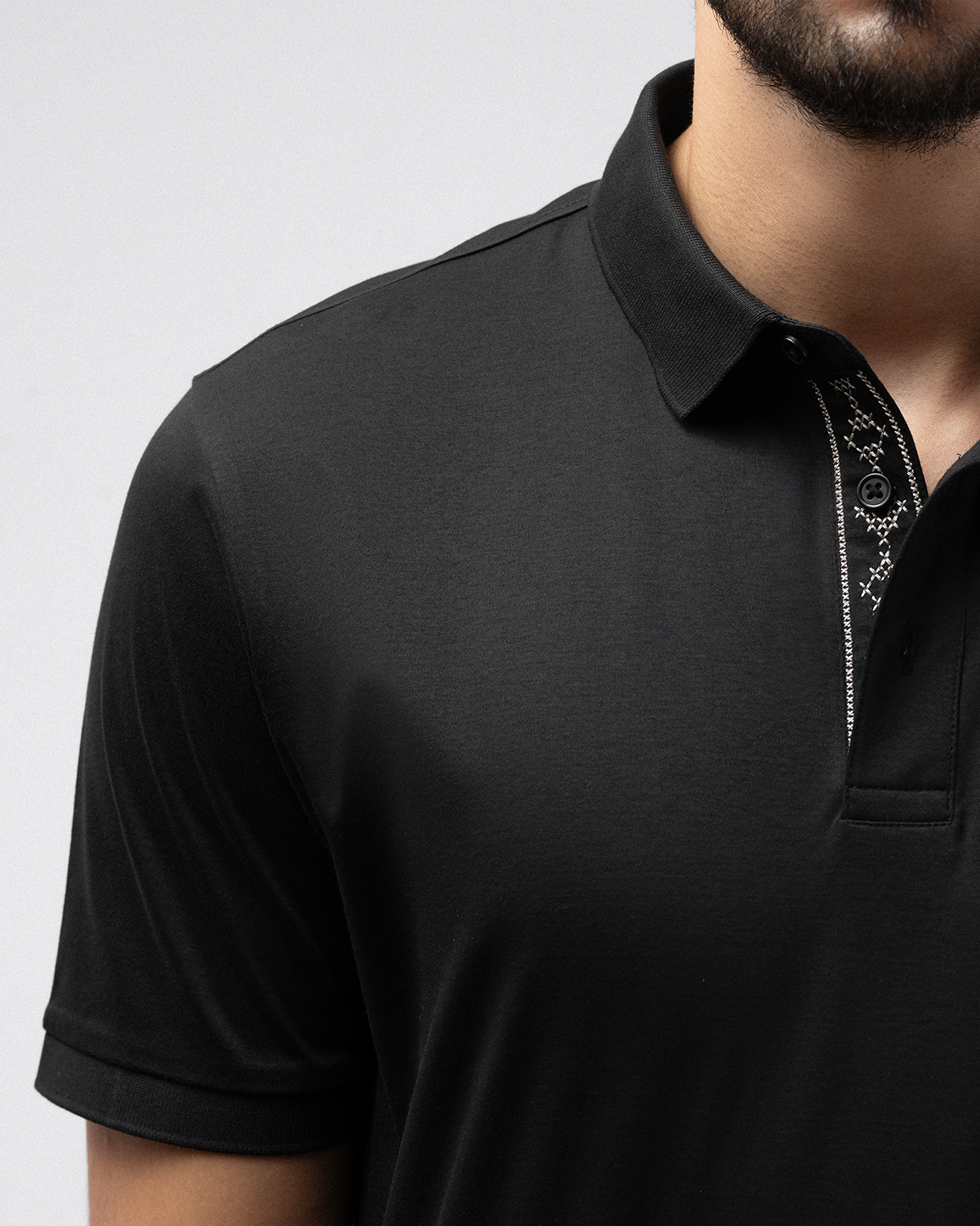 Design Placket Polo Shirt