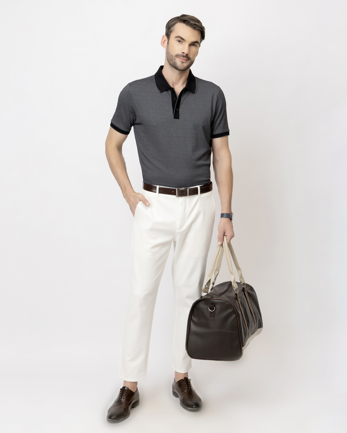 Black Checkers Polo