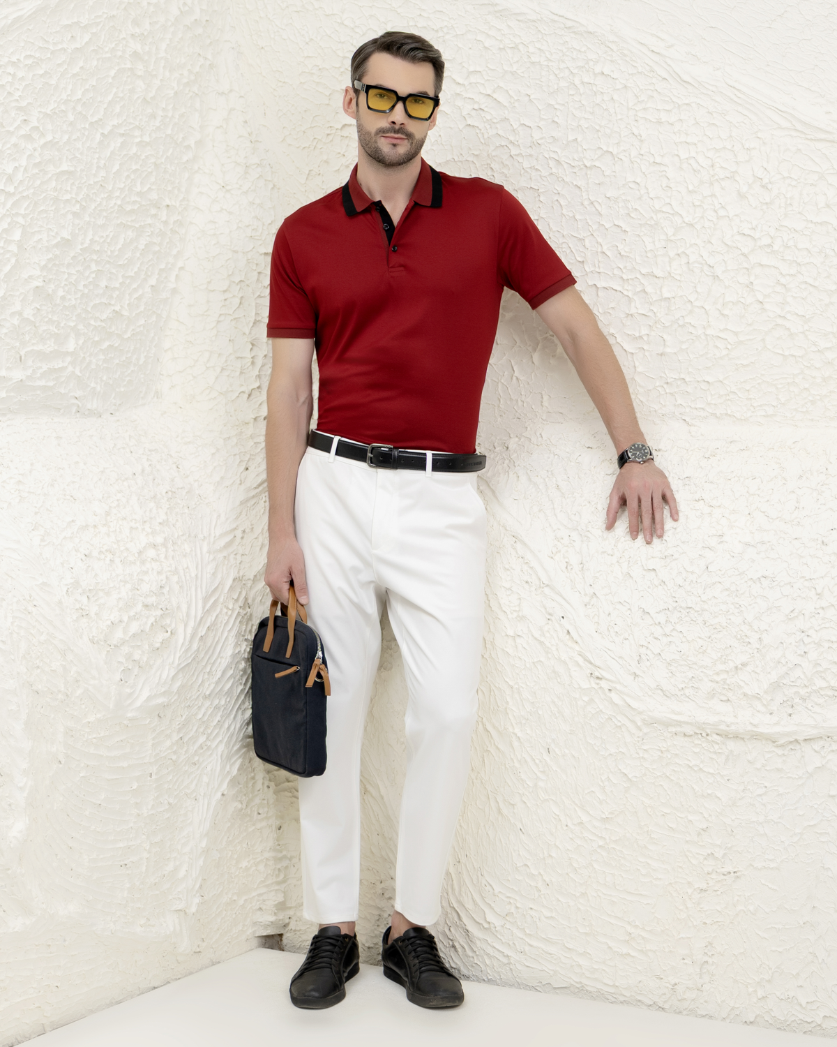 Unique Burgundy Polo