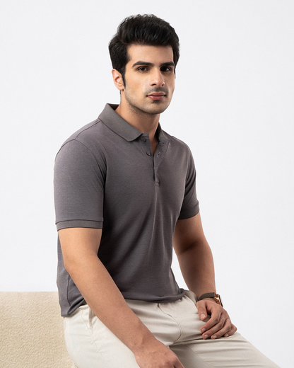 Dapper Polo Shirt in Grey