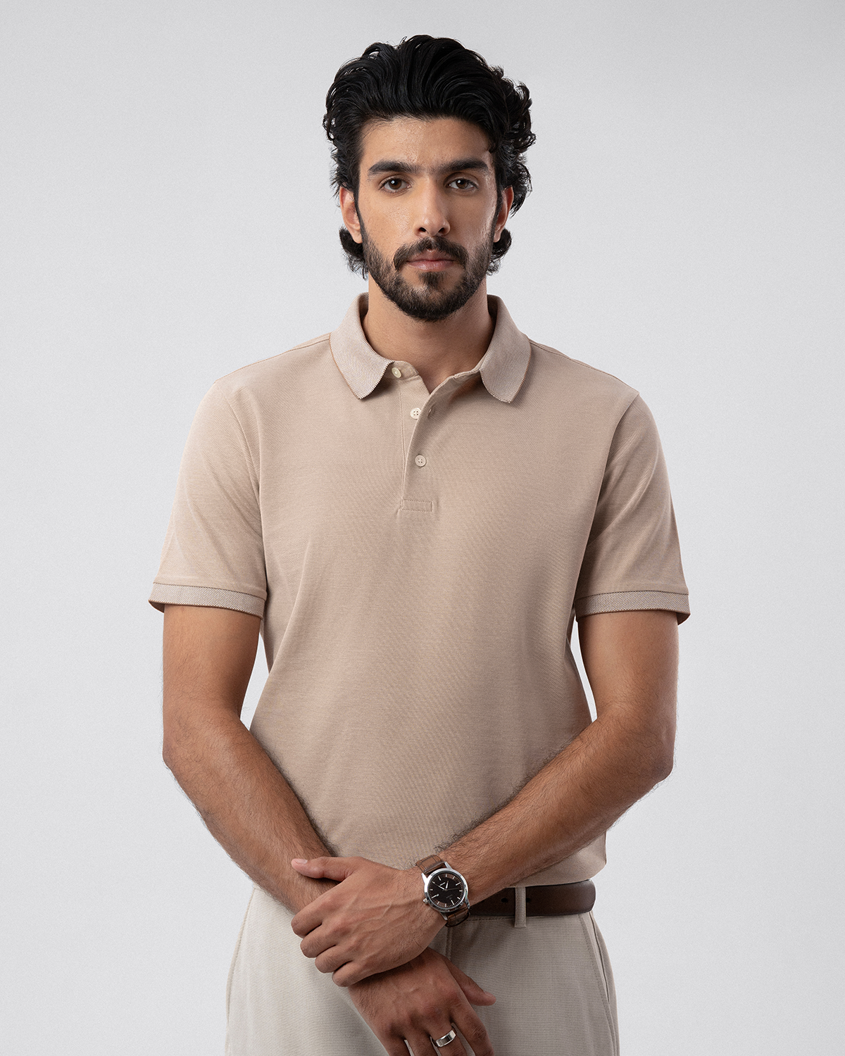 Brilliant Beige Polo Shirt
