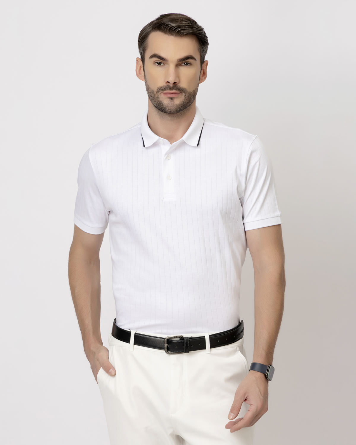 Drop White Polo