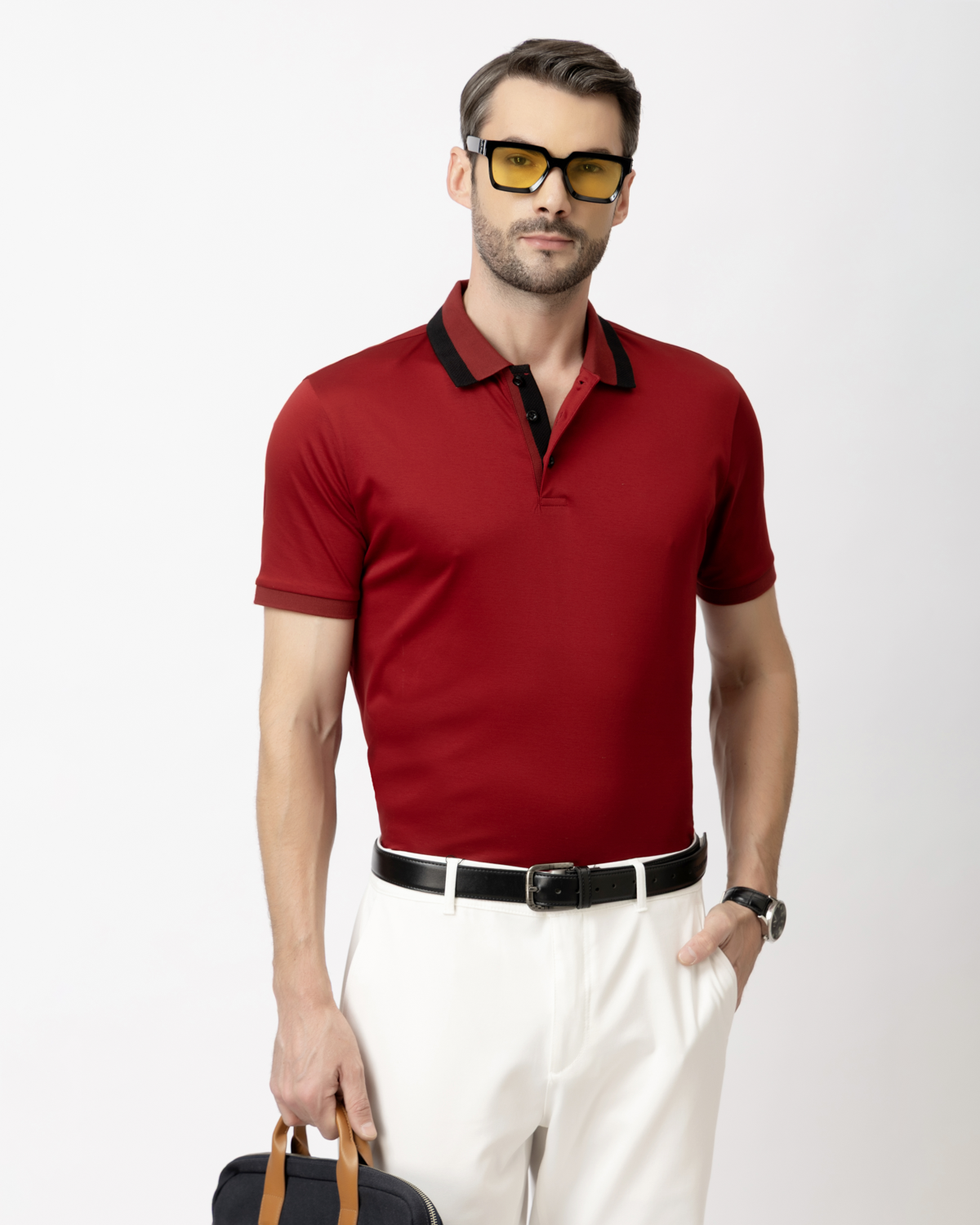 Unique Burgundy Polo