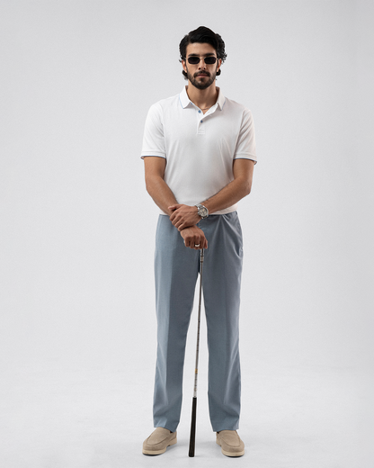 Subtle White Polo Shirt
