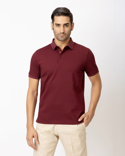 Vintage Burgundy Polo
