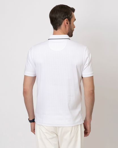 Drop White Polo