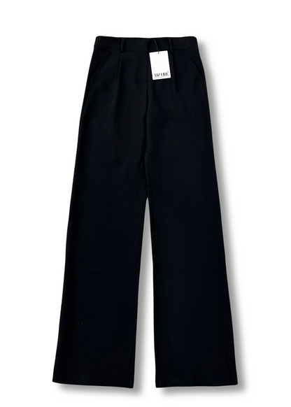 Low/mid waist wide leg pants casual black (tall)